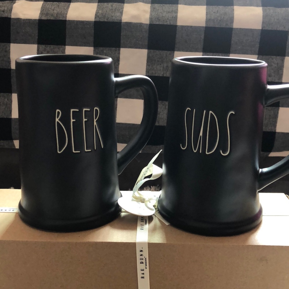 Rae Dunn BEER & SUDS Mugs